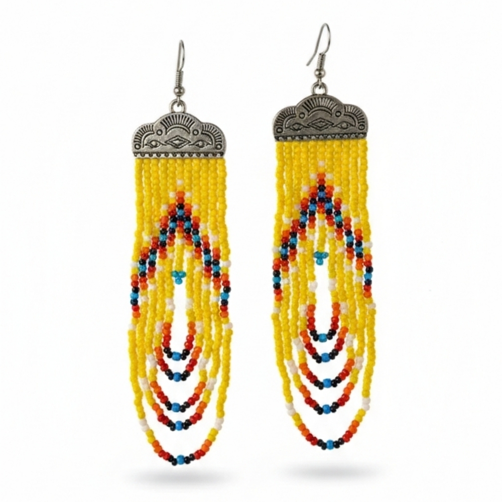 🆕️ Colorful Beaded Dangle Earrings